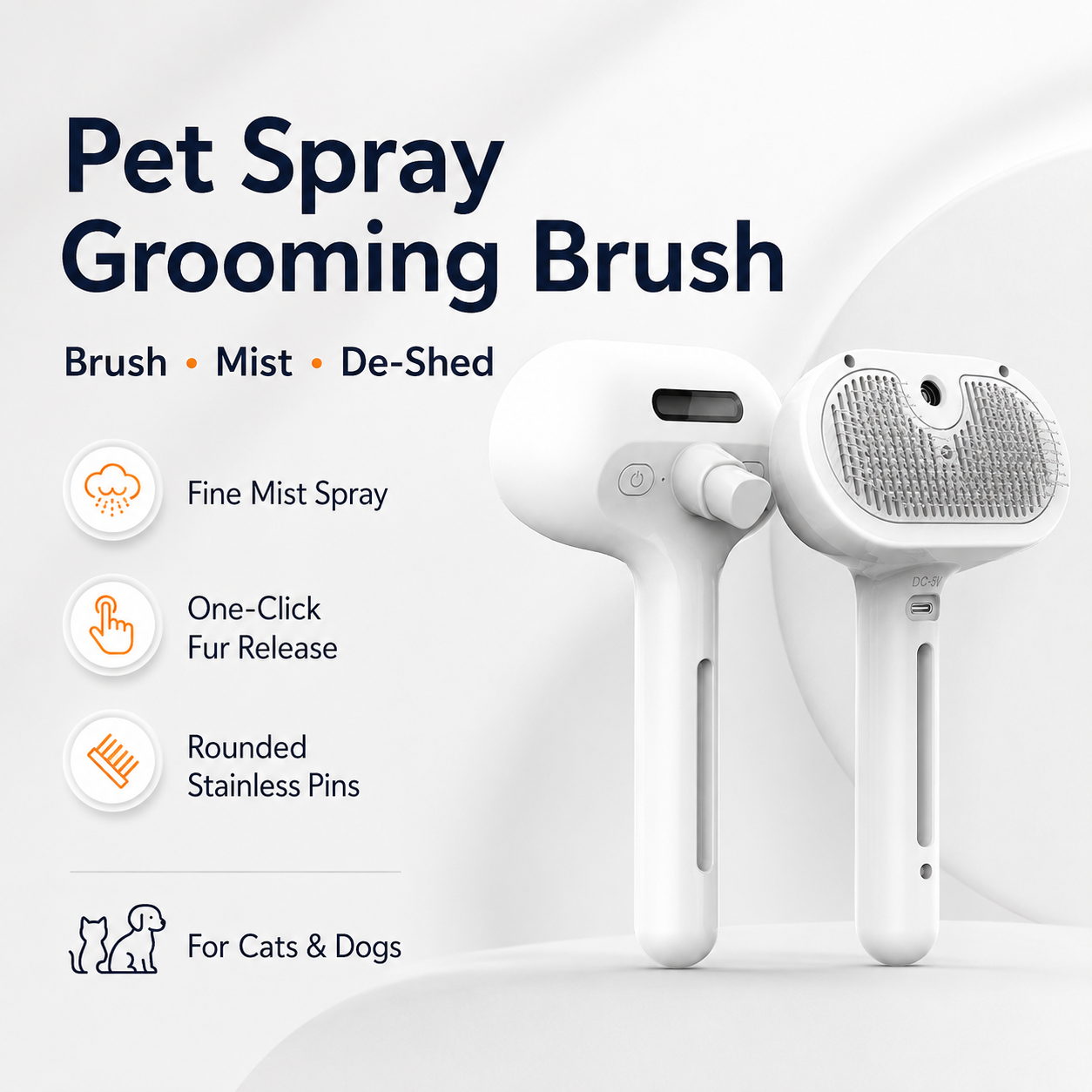 Pet Spray Grooming Brush
