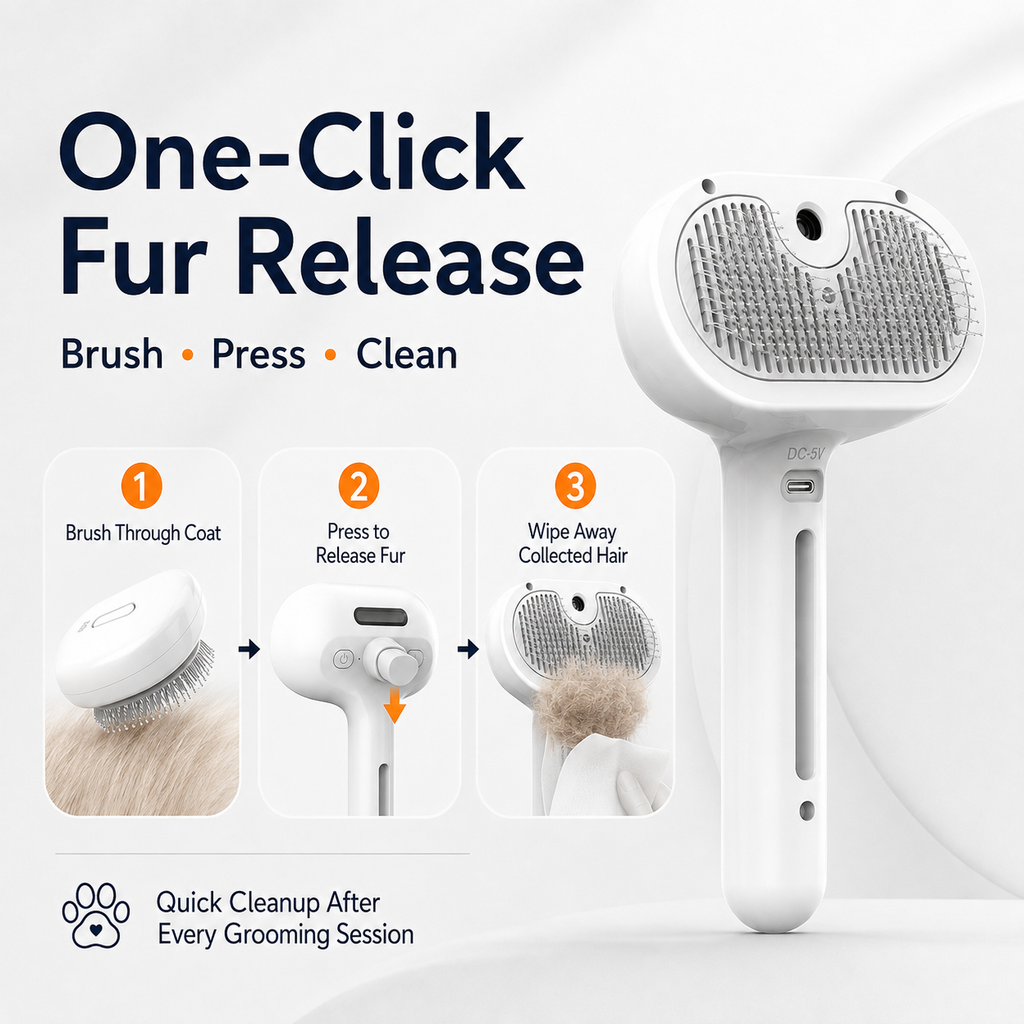 Pet Spray Grooming Brush