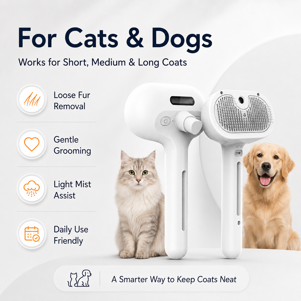 Pet Spray Grooming Brush