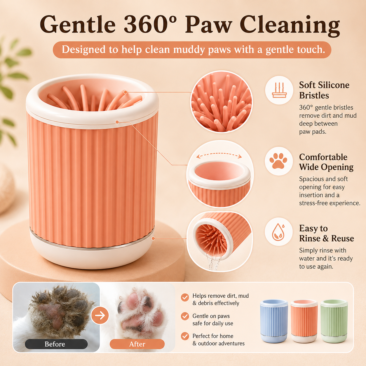 Pet Paw Cleaner Cup