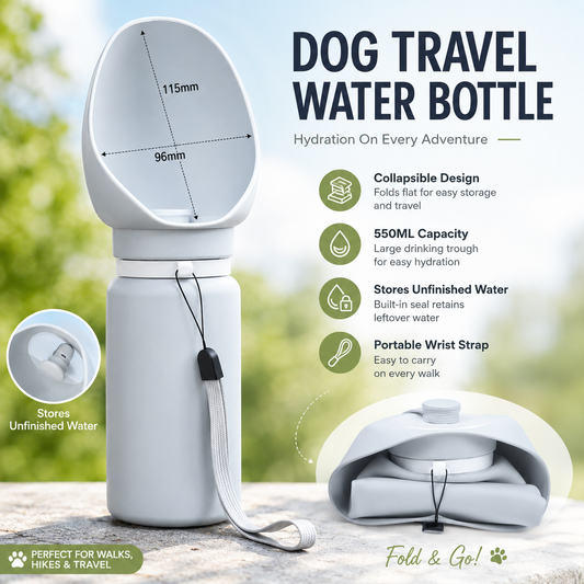550ML Foldable Portable Pet Water Bottle