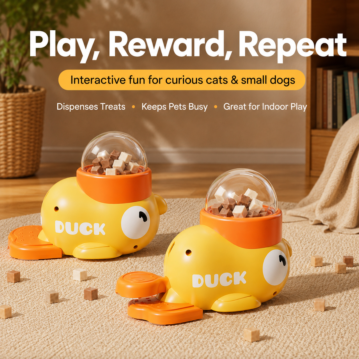 Interactive Duck Treat Dispenser Toy