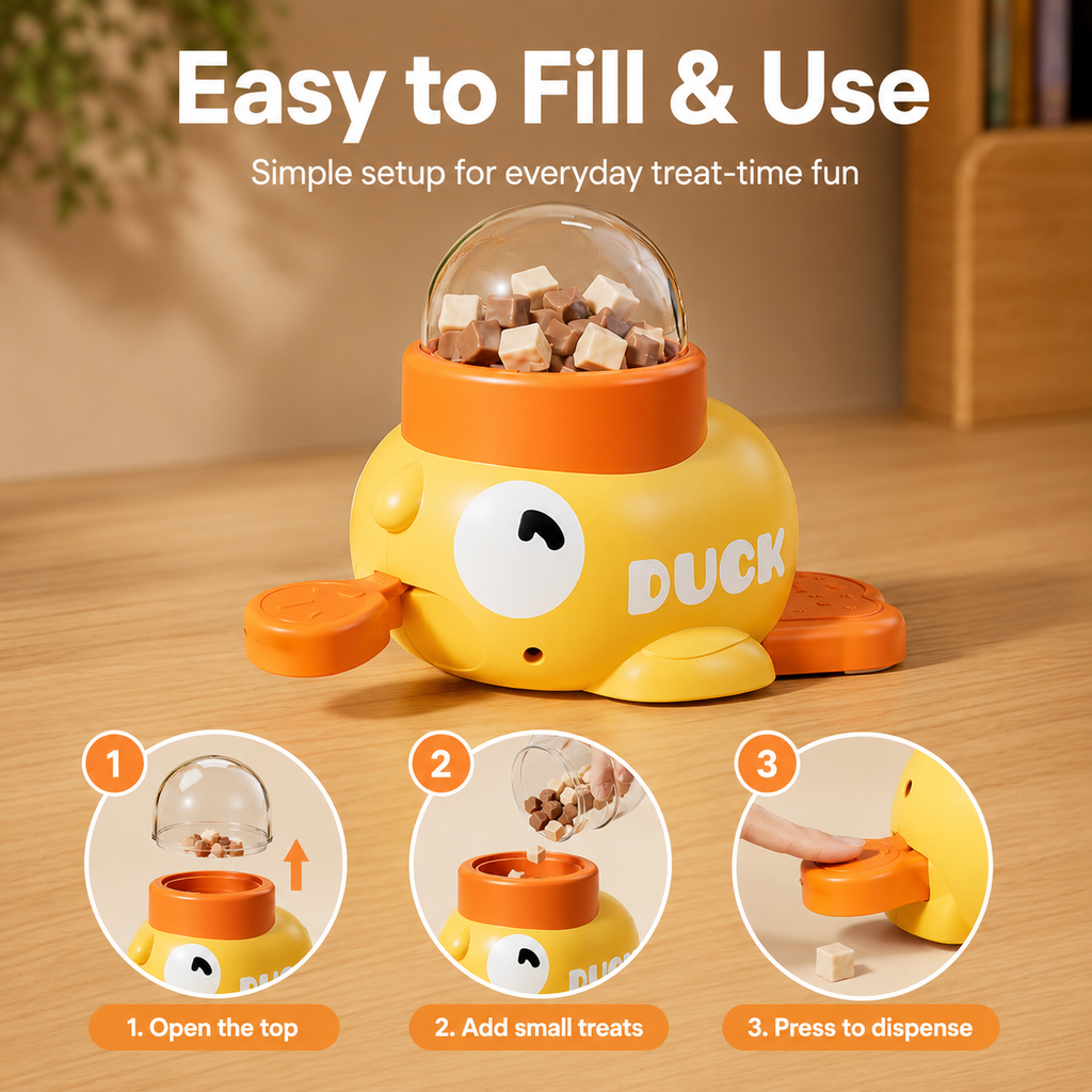 Interactive Duck Treat Dispenser Toy