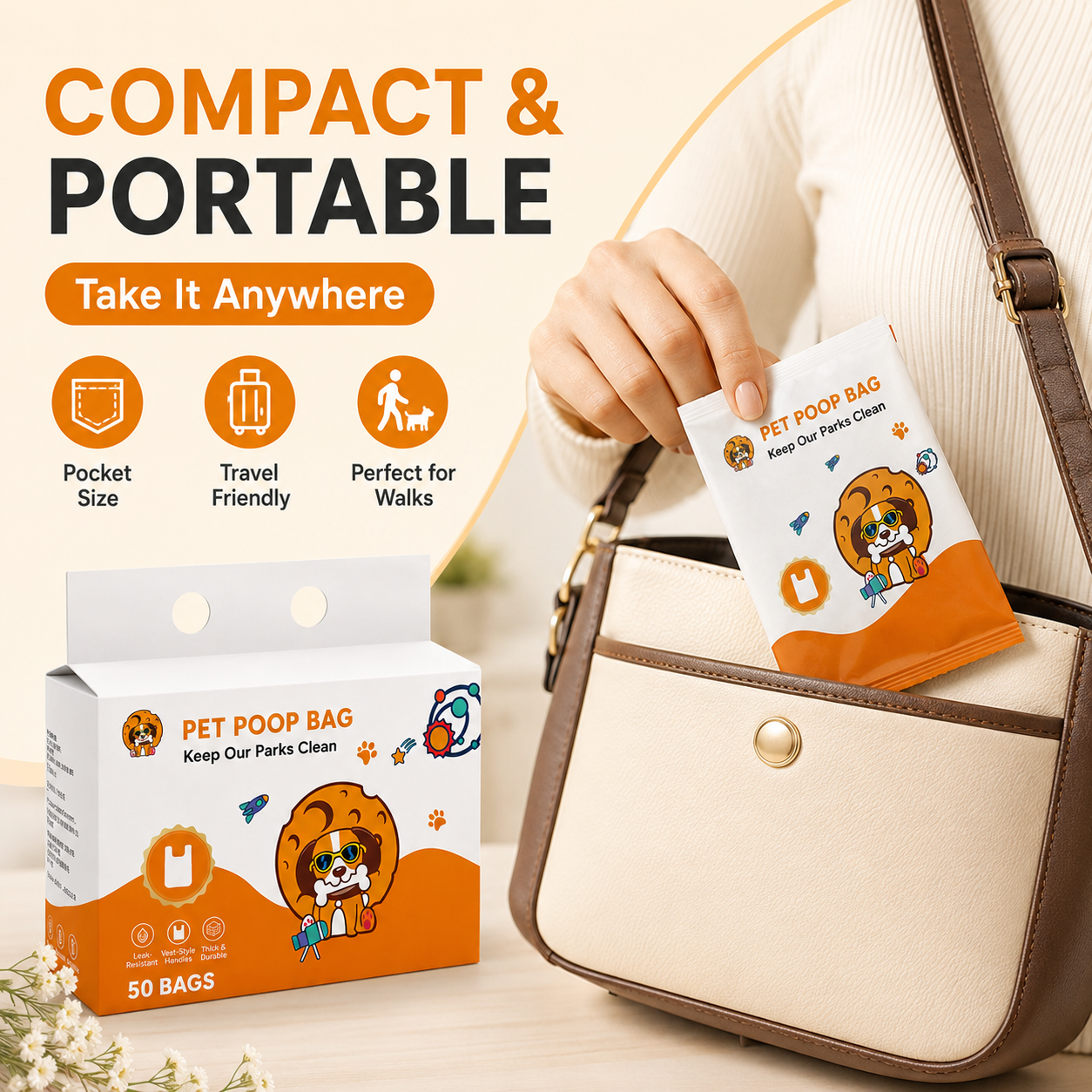 DOUBLE-LAYER THICKENED DOG WASTE PICKUP BAGS