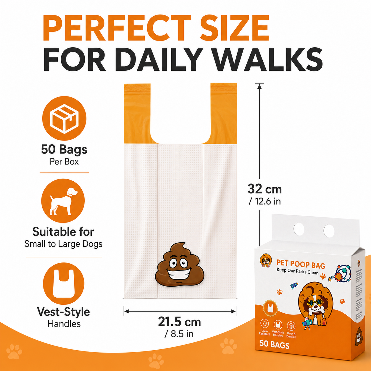 DOUBLE-LAYER THICKENED DOG WASTE PICKUP BAGS